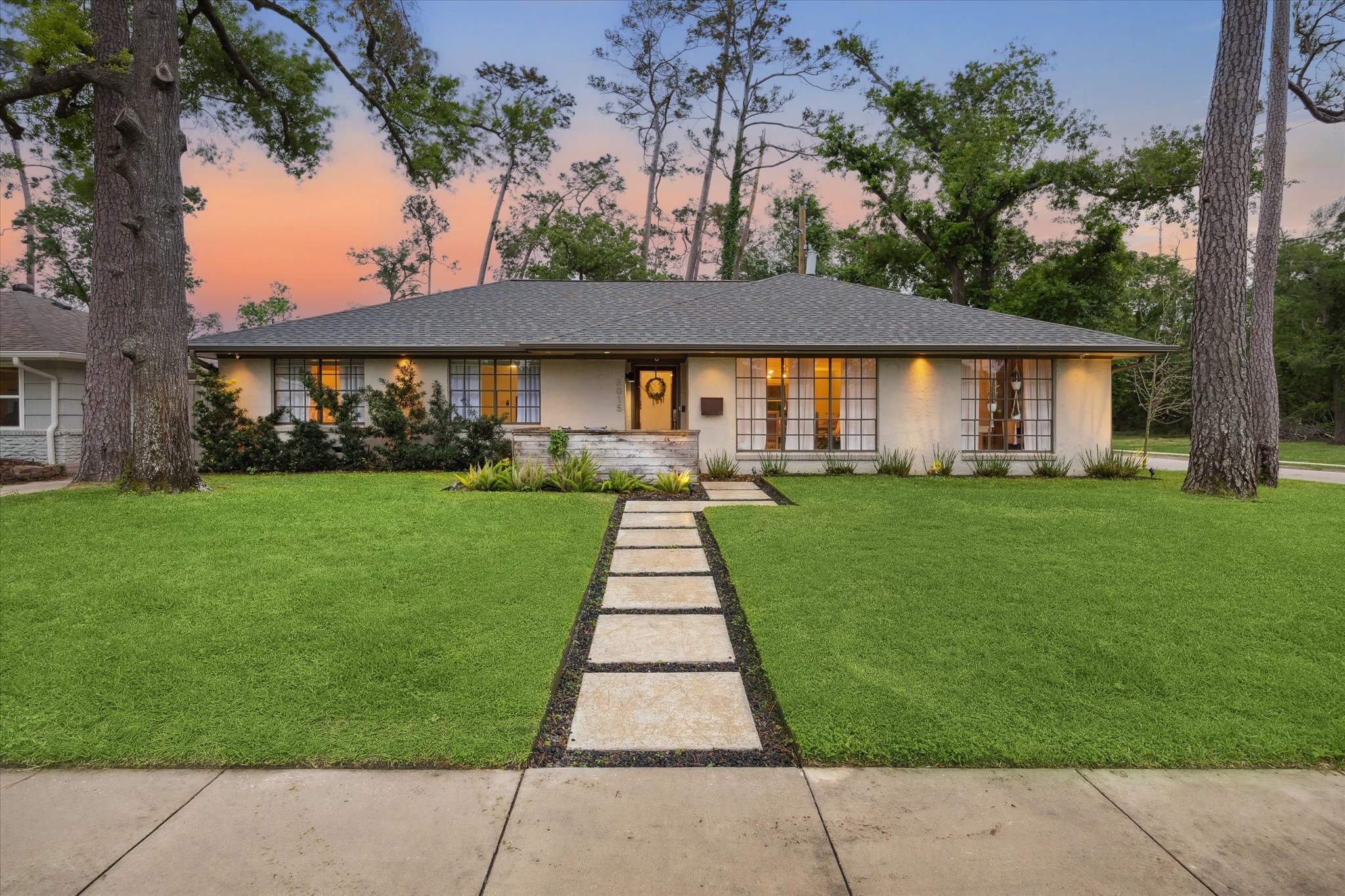 Front of home — sunset curb appeal