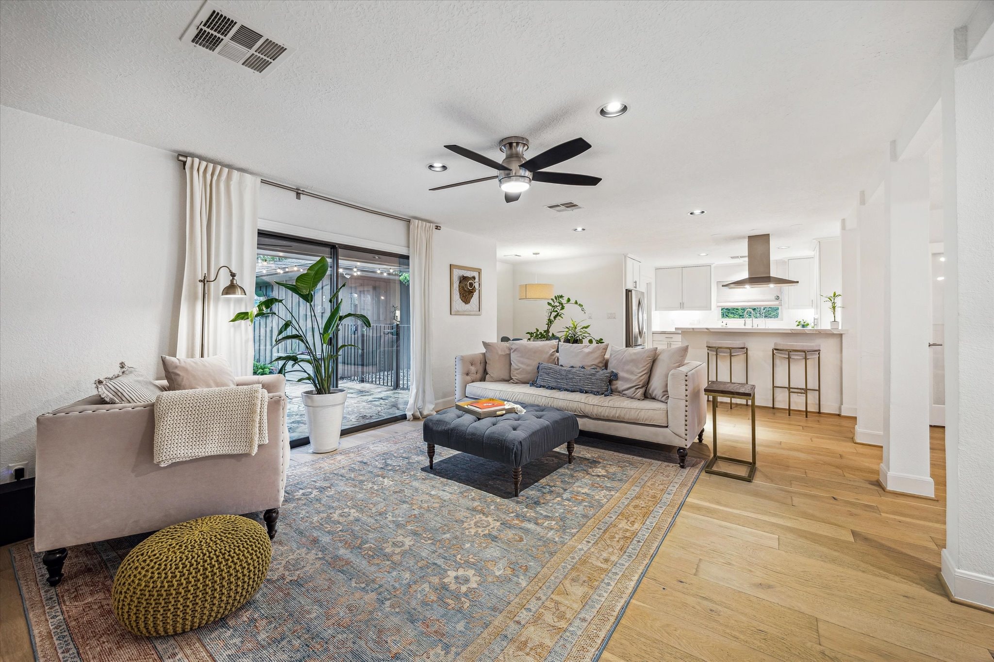 Bright living room with natural light